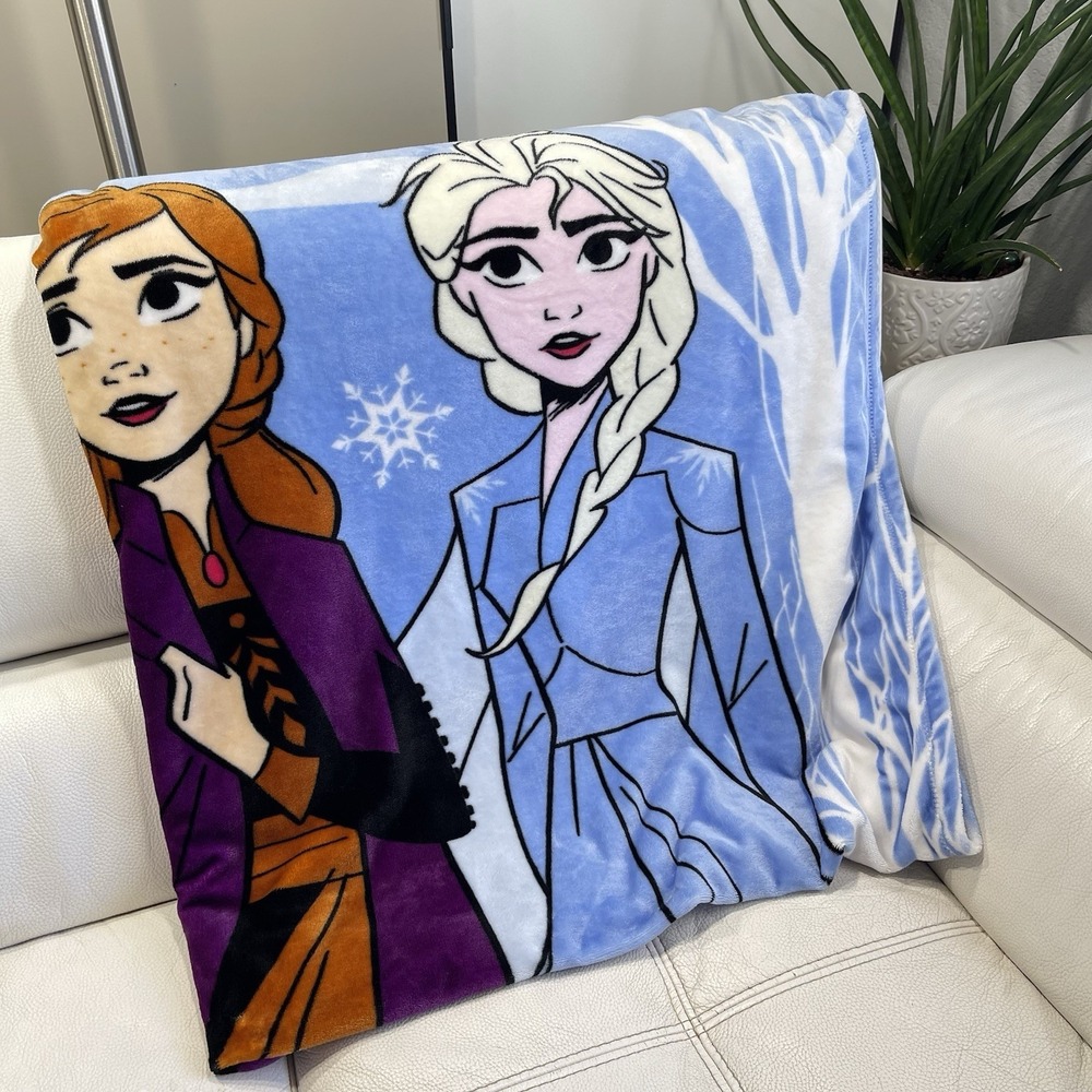 Disney Frozen Oversized Fleece Throw Blanket Elsa Anna Olaf 59x78 by Jay Franco